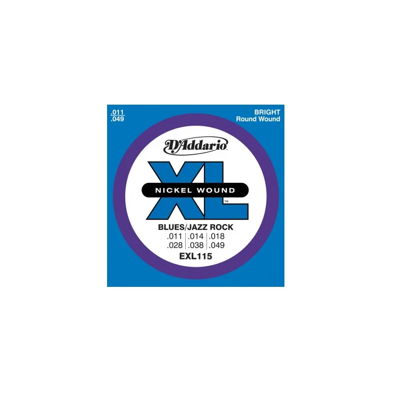 JEU CORDES ELECTRIQUES BLUES/JAZZ/ROCK 11-14-18-28-38-49 D‘ADDARIO Expédition Rapide