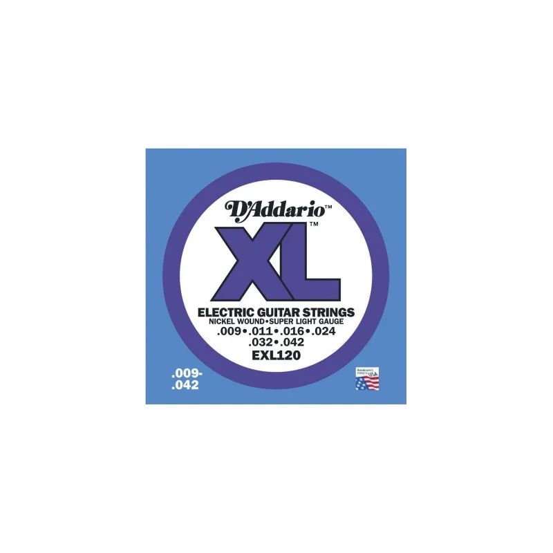 Usine Directe JEU CORDES ELECTRIQUES SUPER LIGHT 09-11-16-24-32-42 D‘ADDARIO