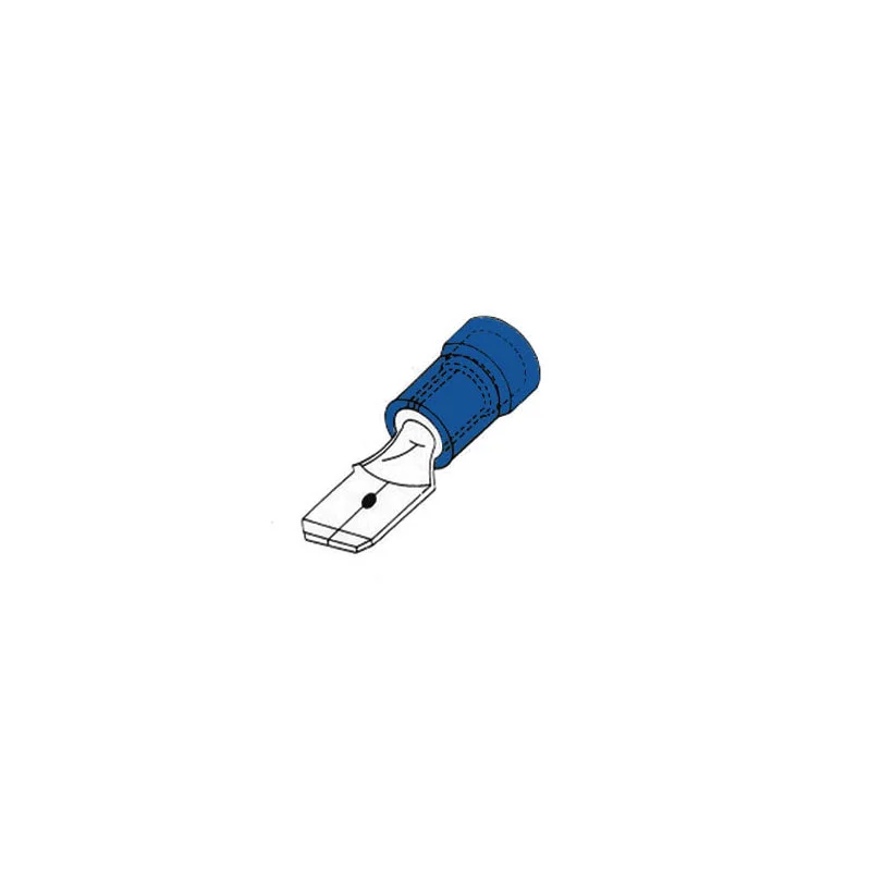 10 COSSES MALE 4,8MM BLEU 1,5 - 2,5MM² Seulement Aujourd'hui