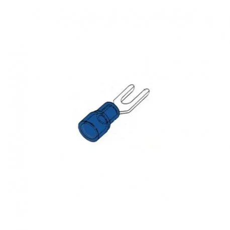 10 COSSES FOURCHE 3 MM BLEU (1.5-2.5mm²) (6080) Offre Exclusive