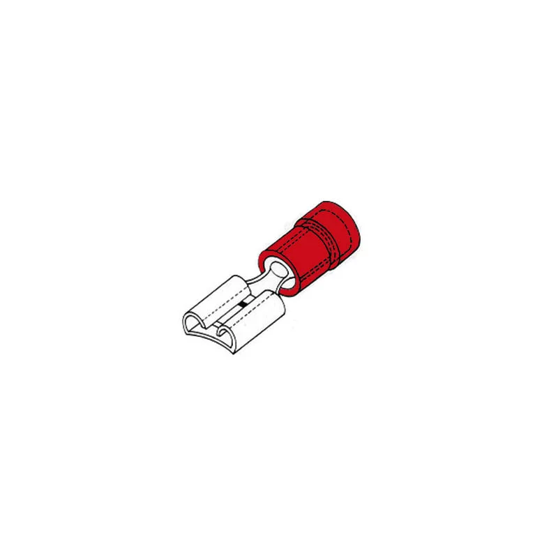 10 COSSES FEMELLE 2.8MM ROUGE 0.5-1.00MM² (6080) Retour Gratuit