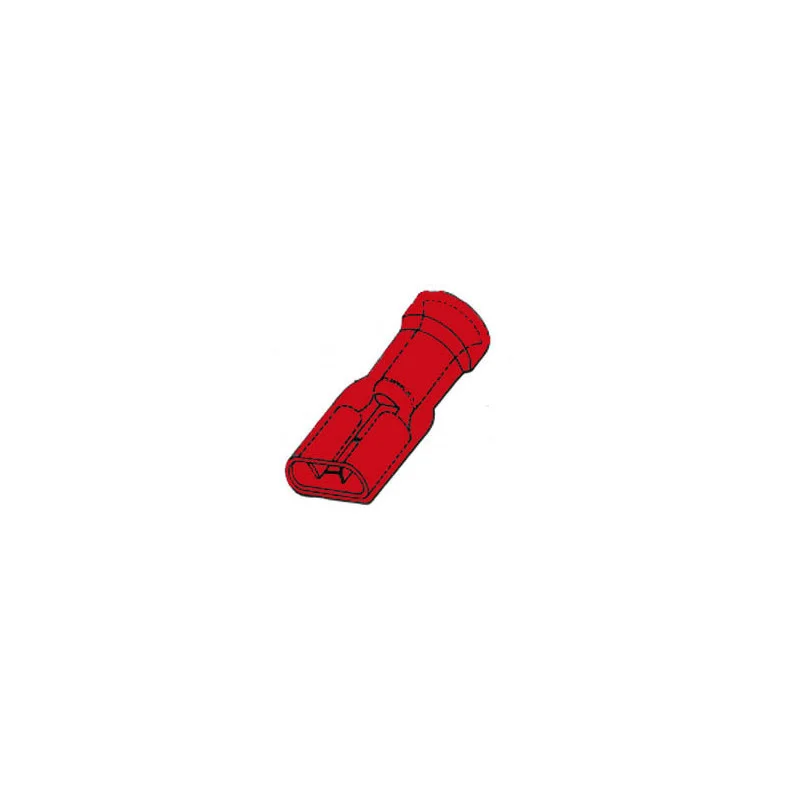 10 CLIPS FEMELLES ISOLEES 6.4mm ROUGE 0.5-1.0MM² (6080) Top Vente