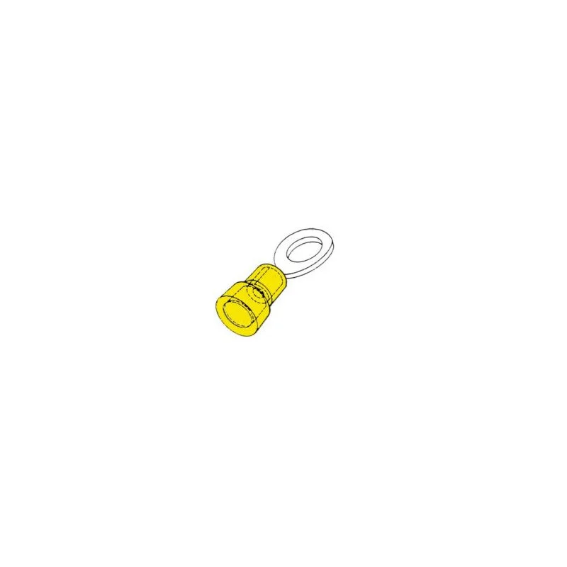 10 COSSES A OEIL 4.3mm JAUNE (4-6mm²) (6080) Promotion Saisonnière