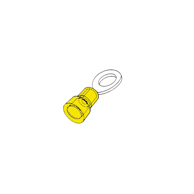 10 COSSES A OEIL 6.4mm JAUNE (4-6mm²) (6080) Petit Prix