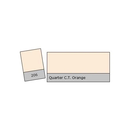 Vente Directe FEUILLE GELATINE 0.53 X 1.22M QUARTER CT ORANGE LEE FILTERS