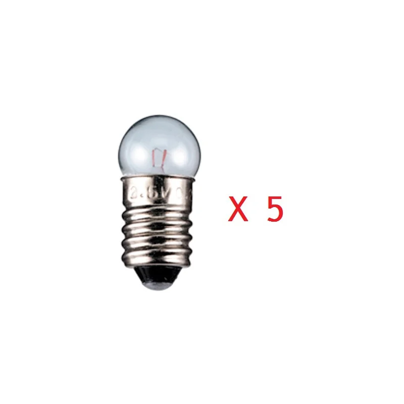 Offre Du Jour 5 AMPOULES E10 12V 100mA 1,2W 10X24mm (6080)