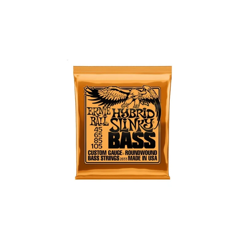 JEU CORDES BASSE HYBRID SLINKY BASS ERNIE BALL 45-65-85-105 Produit De Marque