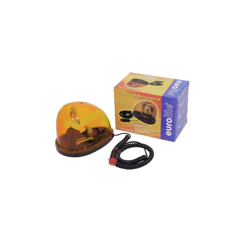 GYROPHARE ORANGE 12V/21W AVEC SUPPORT MAGNETIQUE EUROLITE Solde