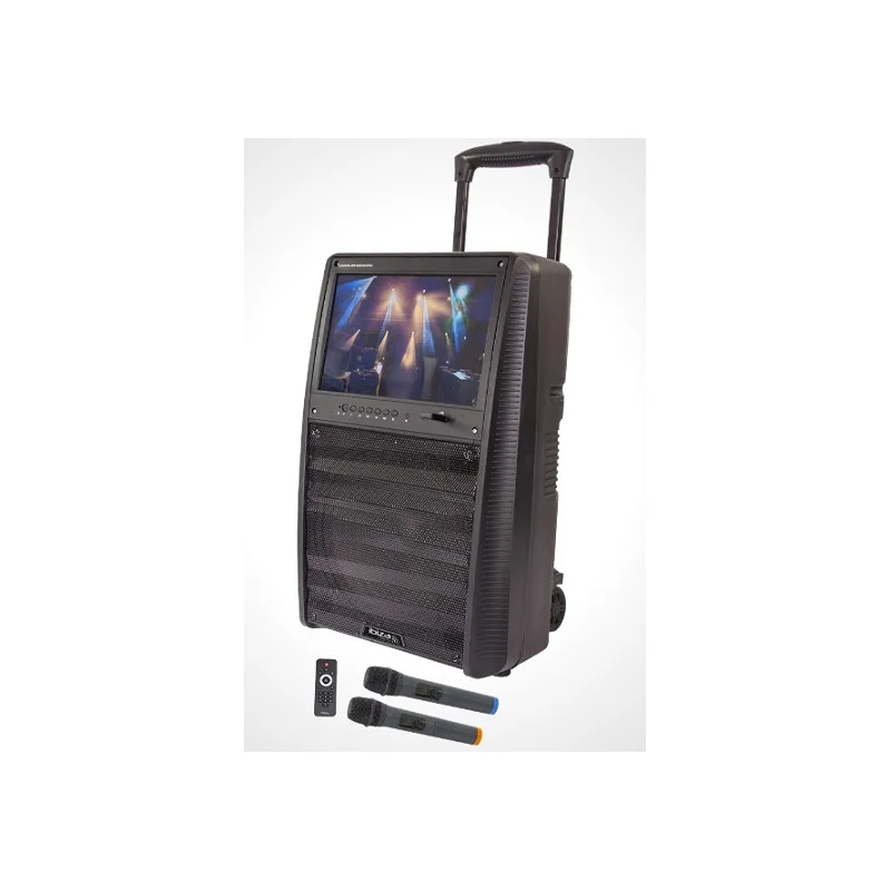 ENCEINTE AUTONOME 12"/30CM 800W ECRAN TFT 15" BLUETOOTH, TELECOMMANDE + 2 HF Certifié
