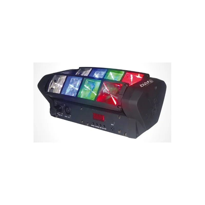 Dernier Modèle EFFET DE LUMIERE MINI-SPIDER 8 LED RGBW 3W IBIZA