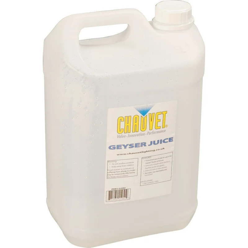 LIQUIDE A BROUILLARD A DISPERSION RAPIDE POUR GEYSER 5 LITRES CHAUVET Prix Cassé