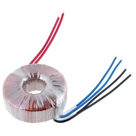 Prix Promo TRANSFORMATEUR TORIQUE 100VA ENTREE 230V ET SORTIE 2X21V 2X2,38A