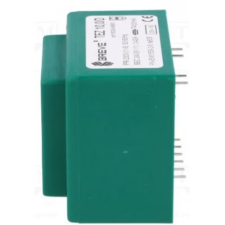 TRANSFO MOULE ENTREE 230V SORTIE 1X24V 10VA 0.416A 44X52X35mm Populaire