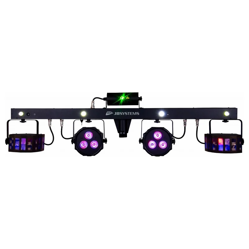 Réduction BARRE 4 JEUX DE LUMIERES PROJECTEURS + LASER+TELECOMMANDE+MALETTE JB SYSTEMS