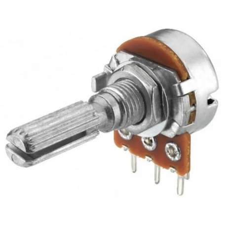 POTENTIOMETRE ROTATIF METAL MONO 10K 0.1W LOGARITHMIQUE (6080) Bon Marché