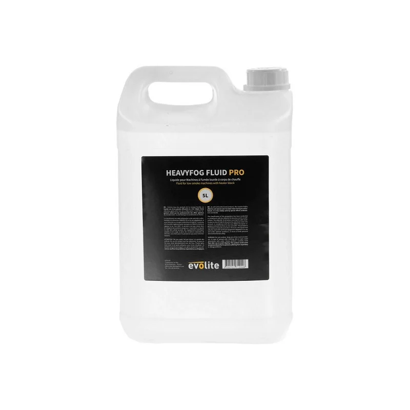 LIQUIDE POUR MACHINE A FUMEE LOURDE HEAVYFOG2000 BIDON 5 LITRES EVOLITE Expédié Aujourd'hui