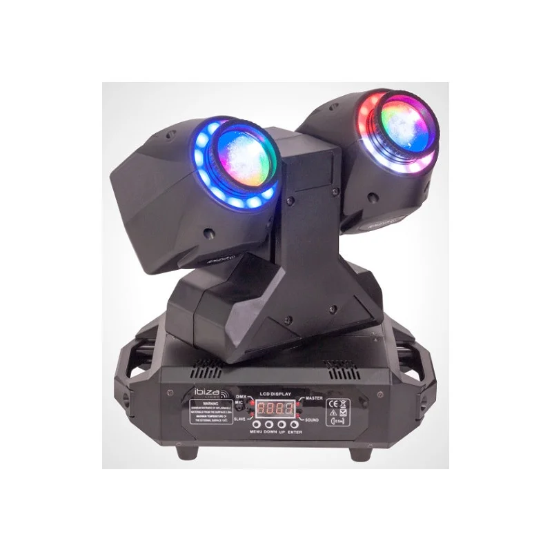 LYRE DOUBLE TETE WASH & BEAM 2-EN-1 A LED AVEC CONTROLE DMX IBIZA Acheter En Ligne