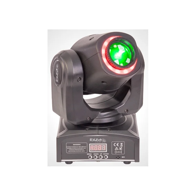 Certifié LYRE SPOT ET ANIMATION‘ 2-EN-1 A LED AVEC CONTROLE DMX IBIZA