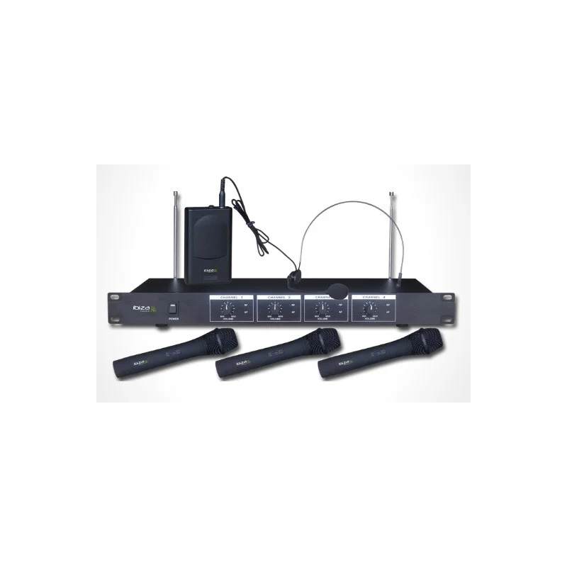 SYSTEME DE MICRO VHF A 4 CANAUX IBIZA Commande En Gros