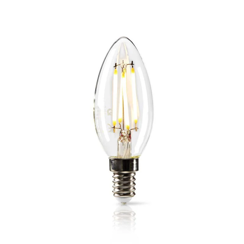 LAMPE LED BOUGIE VINTAGE 230VAC 4.8W E14 BLANC CHAUD VARIABLE Bon Marché