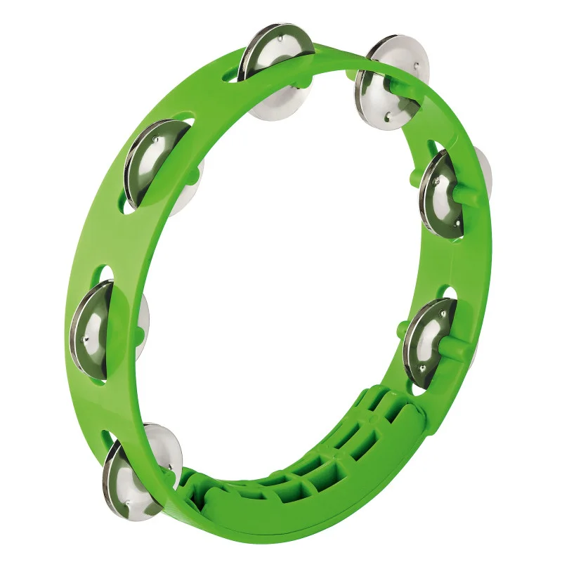 TAMBOURIN NINO ABS 8"/1 RANG VERT Authentique