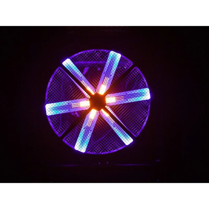 Certifié VENTILATEUR 70CMX70CM A EFFET LED BT LED ROTOR BRITEQ