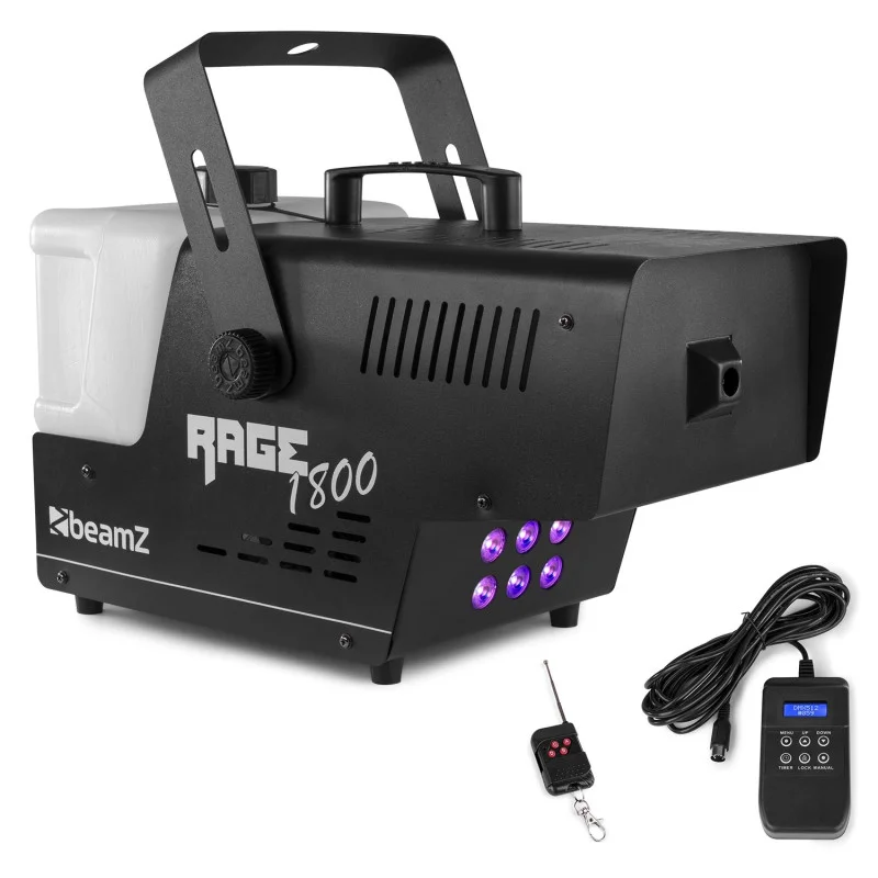 Haute Qualité RAGE 1800LED MACHINE À FUMÉE & PROGRAMMATEUR BEAMZ