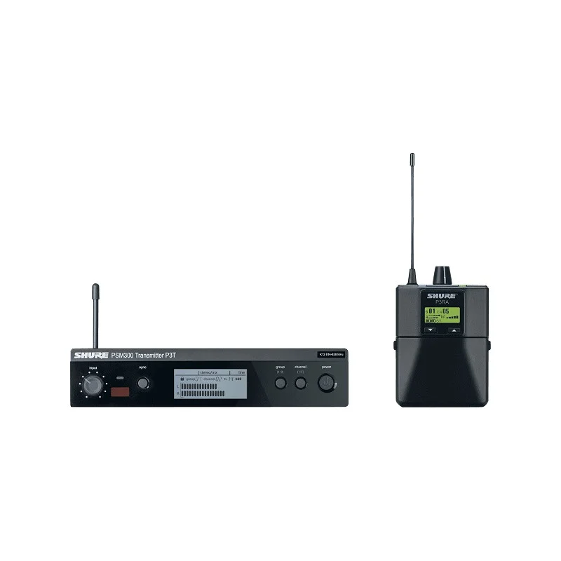 SYSTEME EAR MONITOR PSM300 SHURE AVEC P3TE + P3RA Certifié