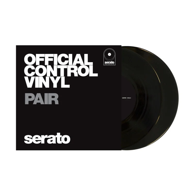 BLACK 7P VINYL CONTROL TONE NOIR, PAIRE Haute Qualité