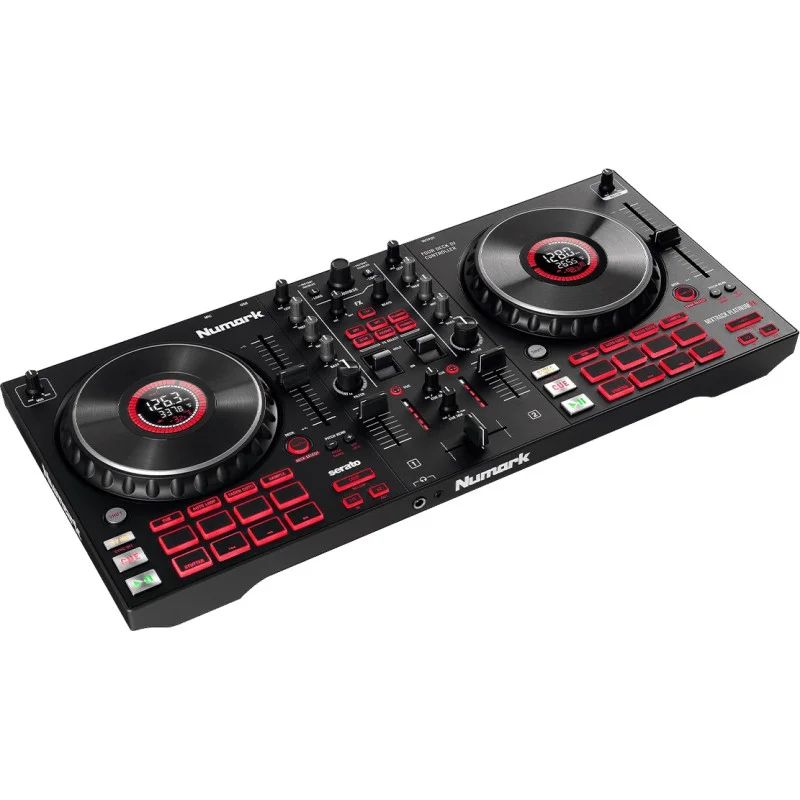 CONTROLEUR DJ 4 VOIES NOIR CARTE SON + 16 PADS NUMARK Super Prix