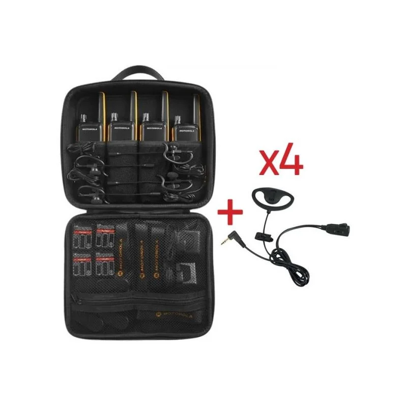 PACK PORTATIF DE 4 TLKR T82 EXTREME QUAD MOTOROLA + OREILLETTES Soldes