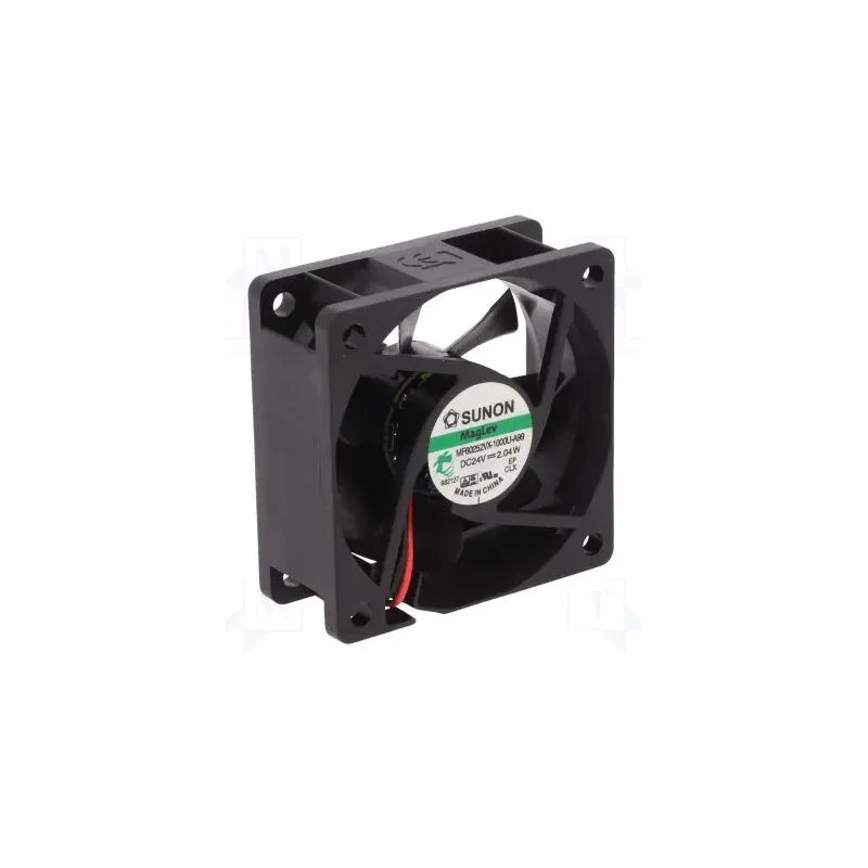 VENTILATEUR 24Vcc 0.08A 1.92W 60X60X25mm 45.63m3/h 27dB 5200 RPM (100150) Expédition Rapide