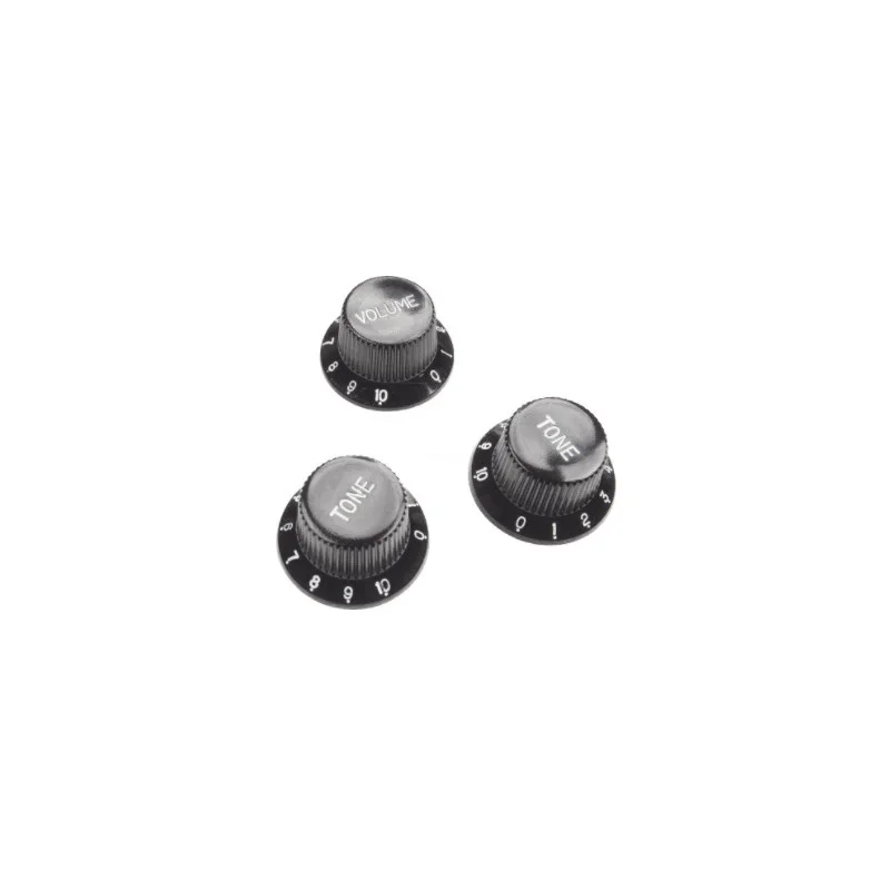3 BOUTONS DE REGLAGE TYPE STRAT NOIR YELLOW PARTS Bon Marché