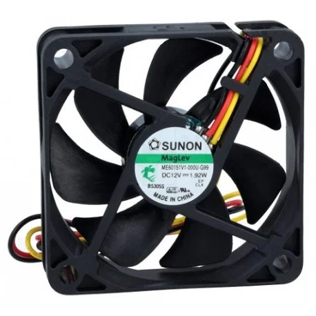 Offre Du Jour VENTILATEUR 12Vcc 127mA 1.53W 60X60X15mm 44.62m3/h 34.2dB 4700RPM (80120)