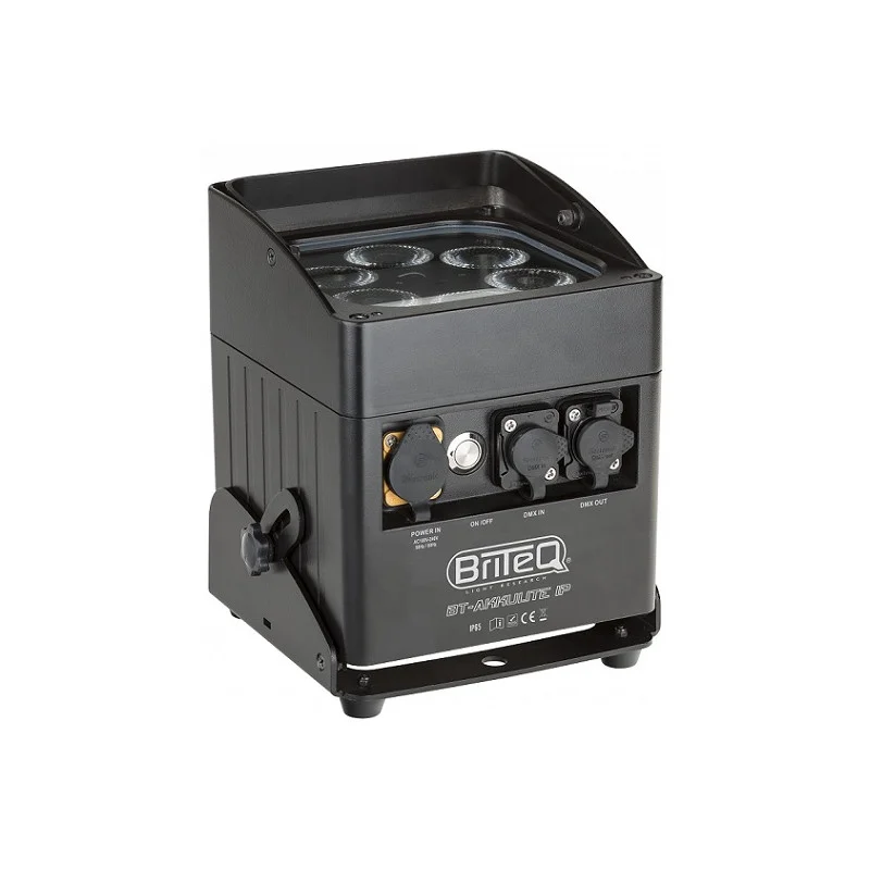 Certifié PROJECTEUR LED ETANCHE 6X10W RGBWA SUR BATTERIE IP65 BRITEQ