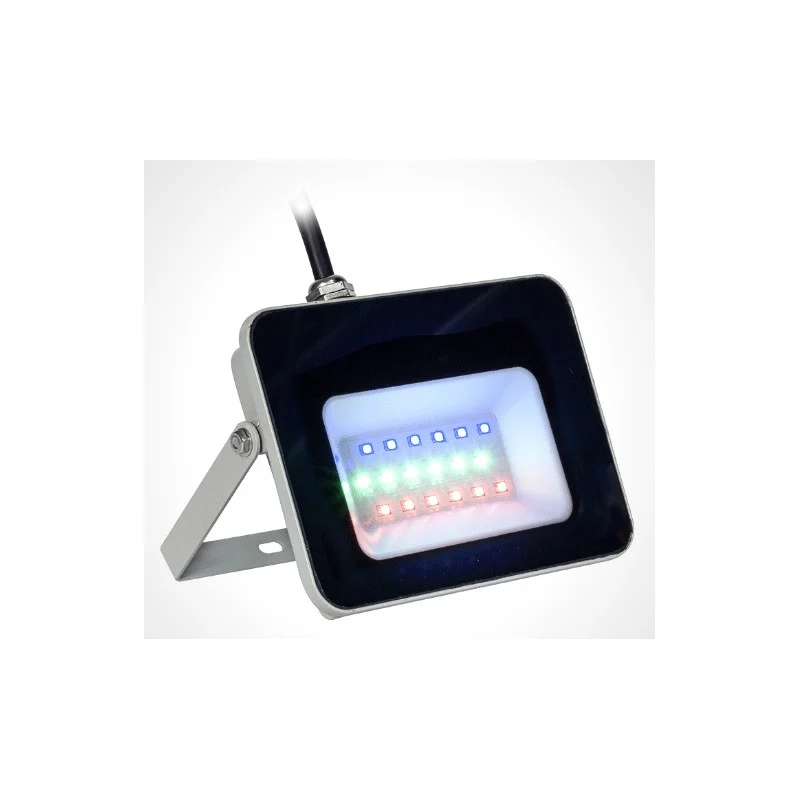 Offre Limitée PROJECTEUR HAUTE PUISSANCE A LED 230V 20W RVB AVEC TELECOMMANDE IP65 AFX