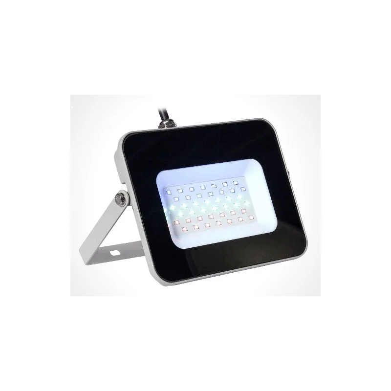 PROJECTEUR HAUTE PUISSANCE A LED 230V 30W RVB AVEC TELECOMMANDE IP65 AFX Livraison Express