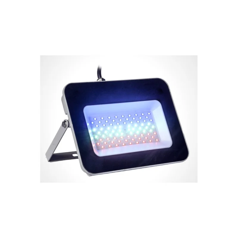Usine Directe PROJECTEUR HAUTE PUISSANCE A LED 230V 50W RVB AVEC TELECOMMANDE IP65 AFX