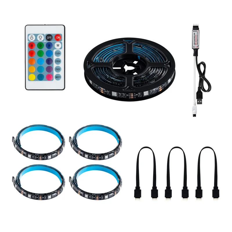 KIT RUBAN LED RGB 5V USB POUR TELEVISEUR 2M IP65 Bon Marché