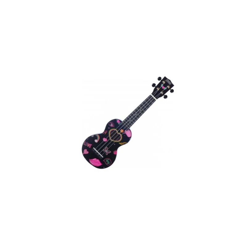 UKULELE SOPRANO COEURS ET FLEURS AVEC HOUSSE MAHALO Acheter En Ligne