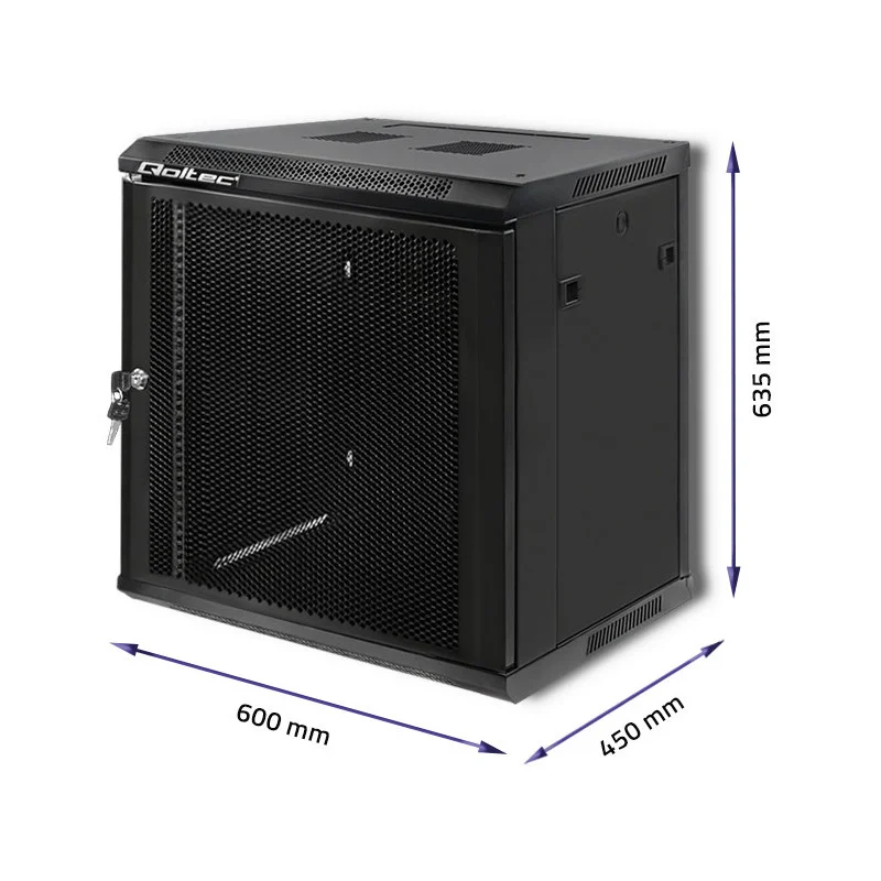 RACK 12U METAL 450X600X635 QOLTEC Paiement Sécurisé