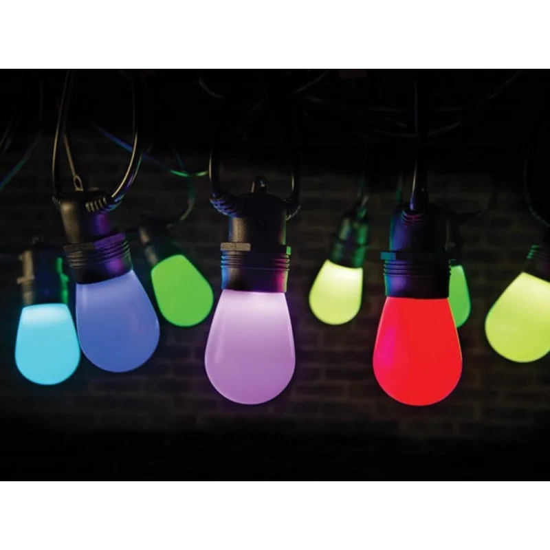 GUIRLANDE DE FETE 15 METRES 15 LAMPES MUTLICOLORES VELLIGHT Soldes