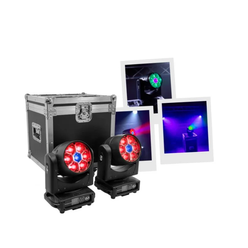 Paiement Sécurisé PACK 2 LYRES WASH LED 7X40W + FLIGHT CASE MAC MAH