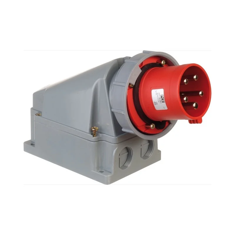 FICHE MALE 5 POLES P17 (3P+N+T) ROUGE 415V 63A PCE Commander Maintenant