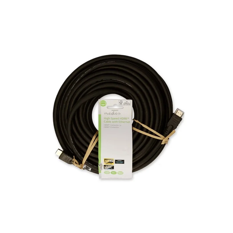 CORDON HDMI AVEC CONNECTEUR ETHERNET 20 METRES NEDIS Solde