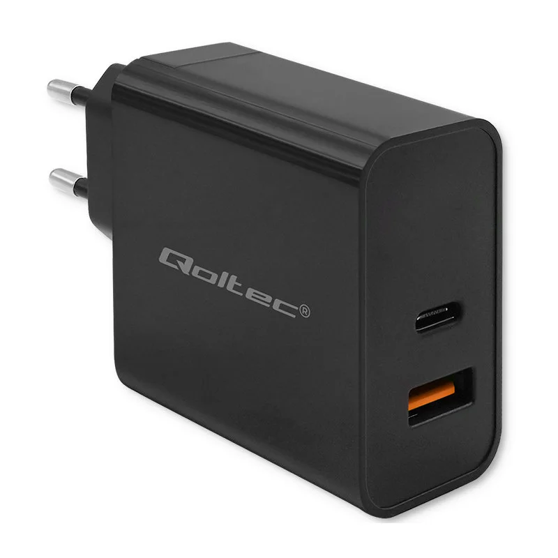 CHARGEUR SUPER RAPIDE 1xUSB-C 1xUSB 90W 5-20V QOLTEC Achat Immédiat