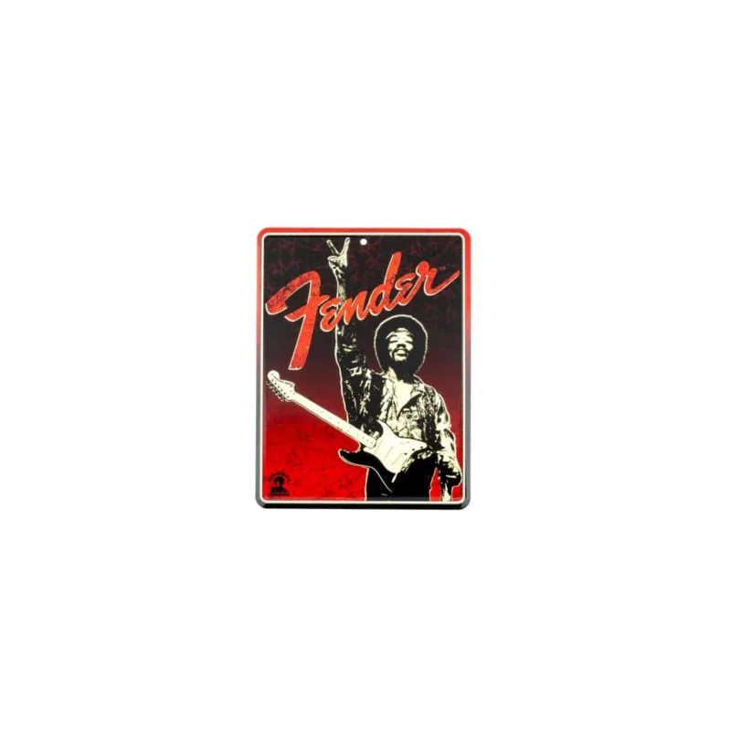 JIMI HENDRIX “PEACE SIGN” TIN SIGN Fender Retour Gratuit