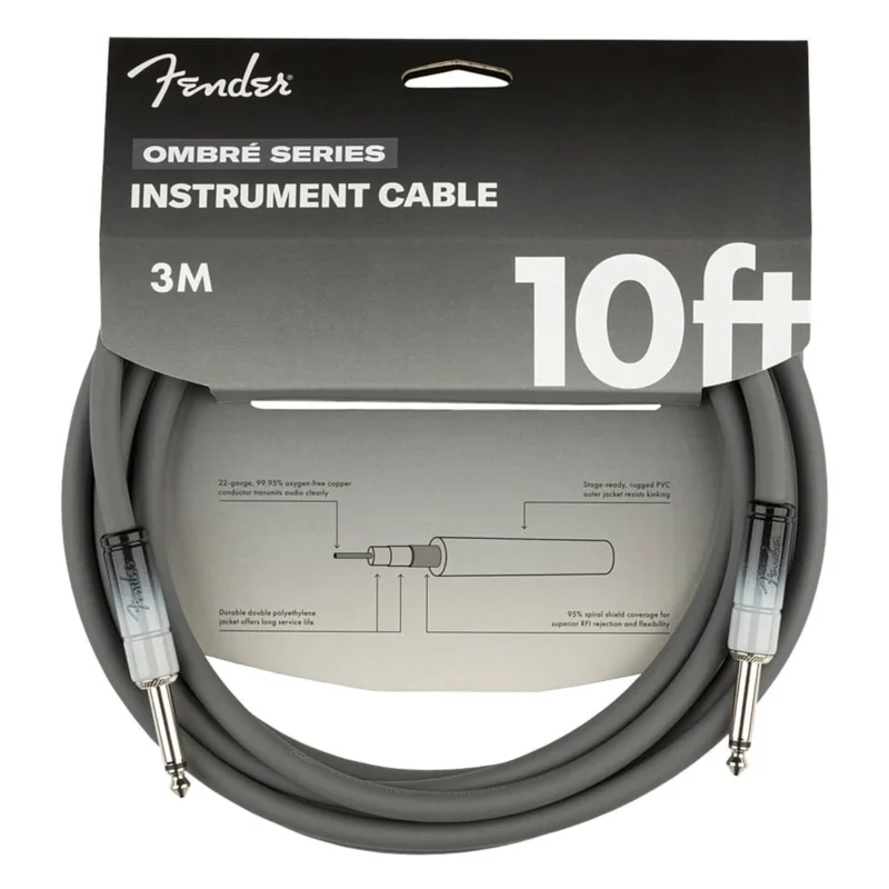 Must-Have FENDER 10″ OMBRE CABLE SILVER SMOKE Fender
