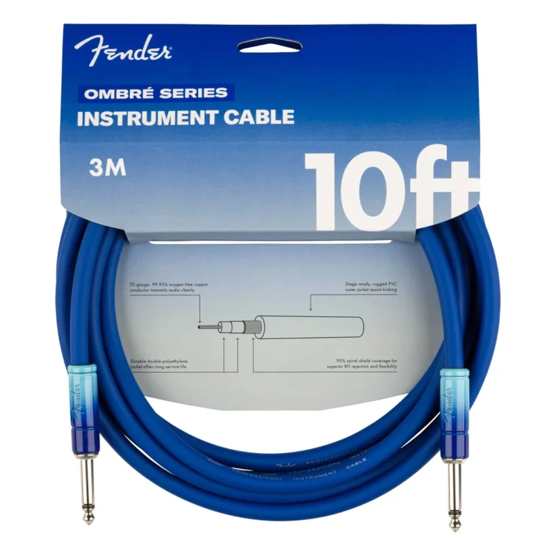 Offre Exclusive 10″ OMBRE CABLE BELAIR BLUE Fender