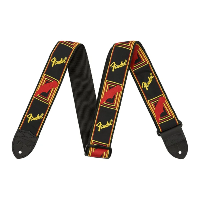 SANGLE MONOGRAMMED BLACK/YELLOW/RED Fender Dernière Chance